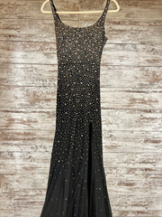 BLACK/GOLD SPARKLY LONG DRESS