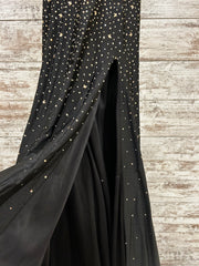 BLACK/GOLD SPARKLY LONG DRESS