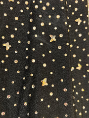 BLACK/GOLD SPARKLY LONG DRESS