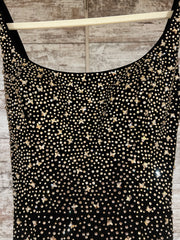 BLACK/GOLD SPARKLY LONG DRESS