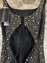 BLACK/GOLD SPARKLY LONG DRESS