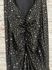 BLACK/GOLD SPARKLY LONG DRESS