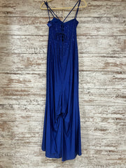 ROYAL BLUE BEADED LONG EVENING
