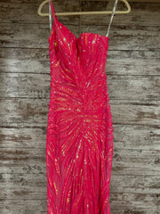 PINK SPARKLY LONG EVENING GOWN
