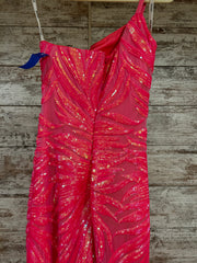 PINK SPARKLY LONG EVENING GOWN