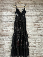 BLACK SEQUIN TIERED MERMAID