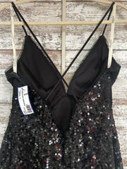 BLACK SEQUIN TIERED MERMAID