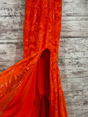 ORANGE SPARKLY LONG DRESS