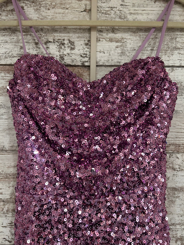 PURPLE SEQUIN LONG DRESS (NEW)