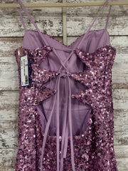 PURPLE SEQUIN LONG DRESS (NEW)