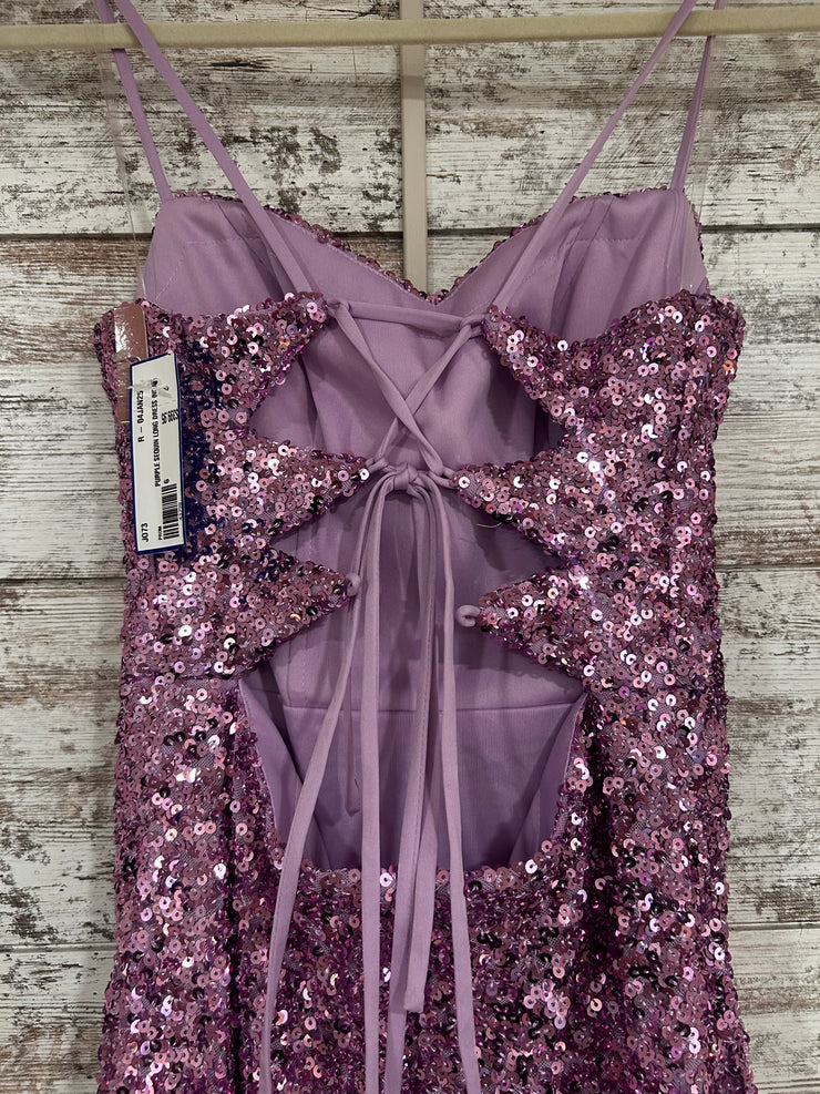 PURPLE SEQUIN LONG DRESS (NEW)
