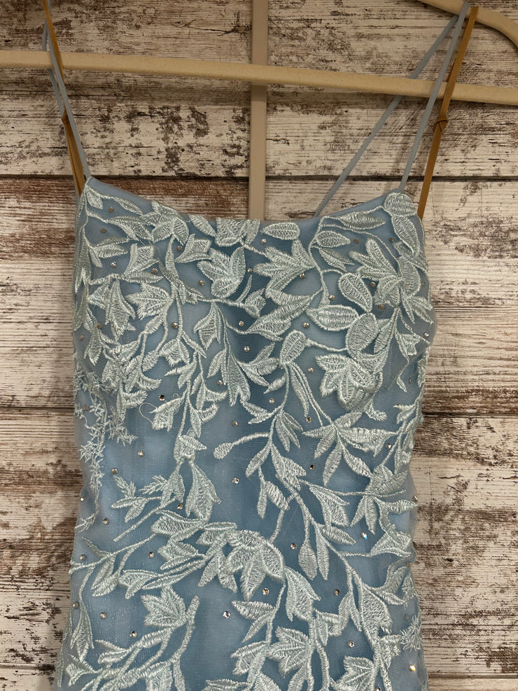 BLUE/FLORAL MERMAID GOWN (NEW)