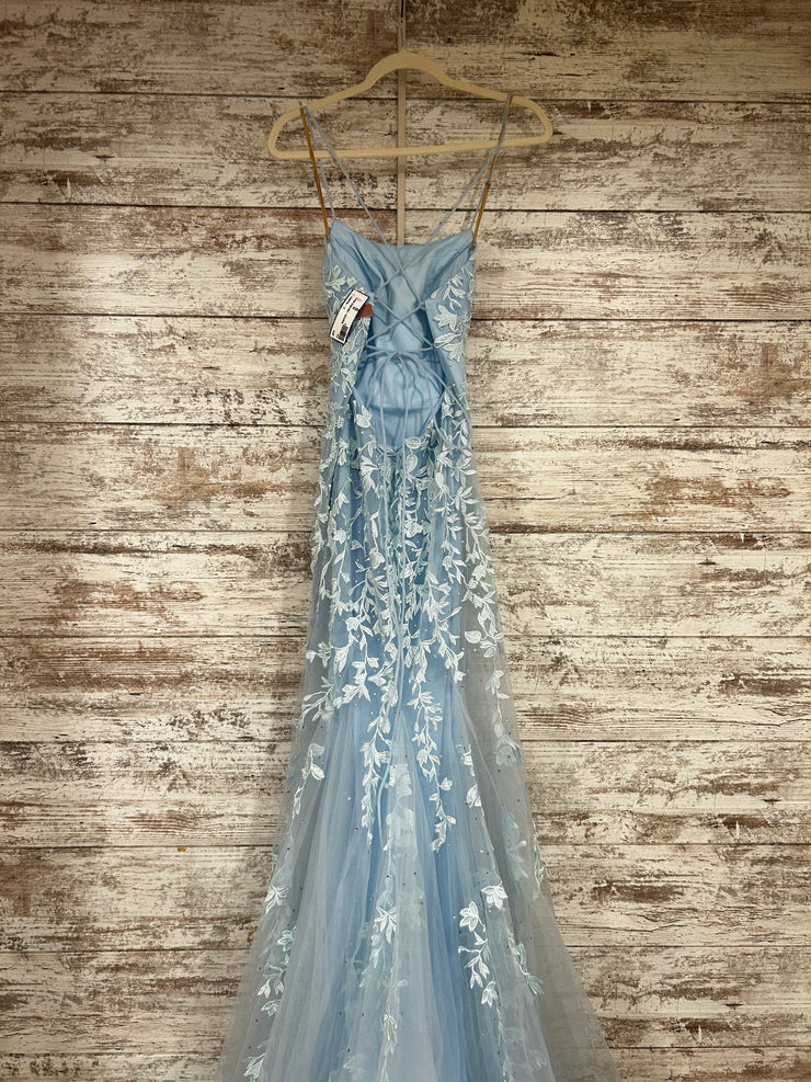 BLUE/FLORAL MERMAID GOWN (NEW)