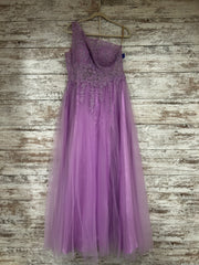 LAVENDER/FLORAL A LINE GOWN