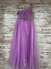 LAVENDER/FLORAL A LINE GOWN