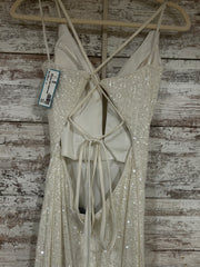 WHITE SPARKLY LONG DRESS (NEW)