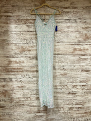 BLUE SPARKLY LONG EVENING GOWN