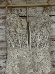 WHITE SPARKLY LONG EVENING GOW