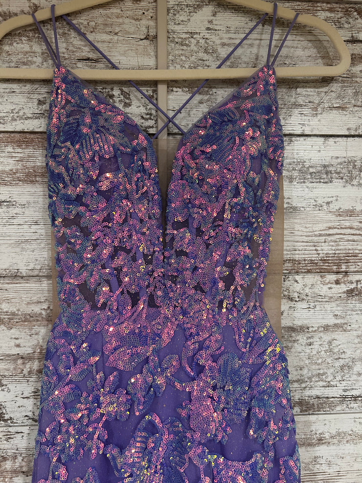 LAVENDER SPARKLY LONG DRESS