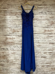 ROYAL BLUE LONG EVENING GOWN