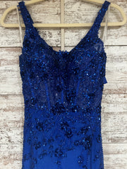 ROYAL BLUE LONG EVENING GOWN