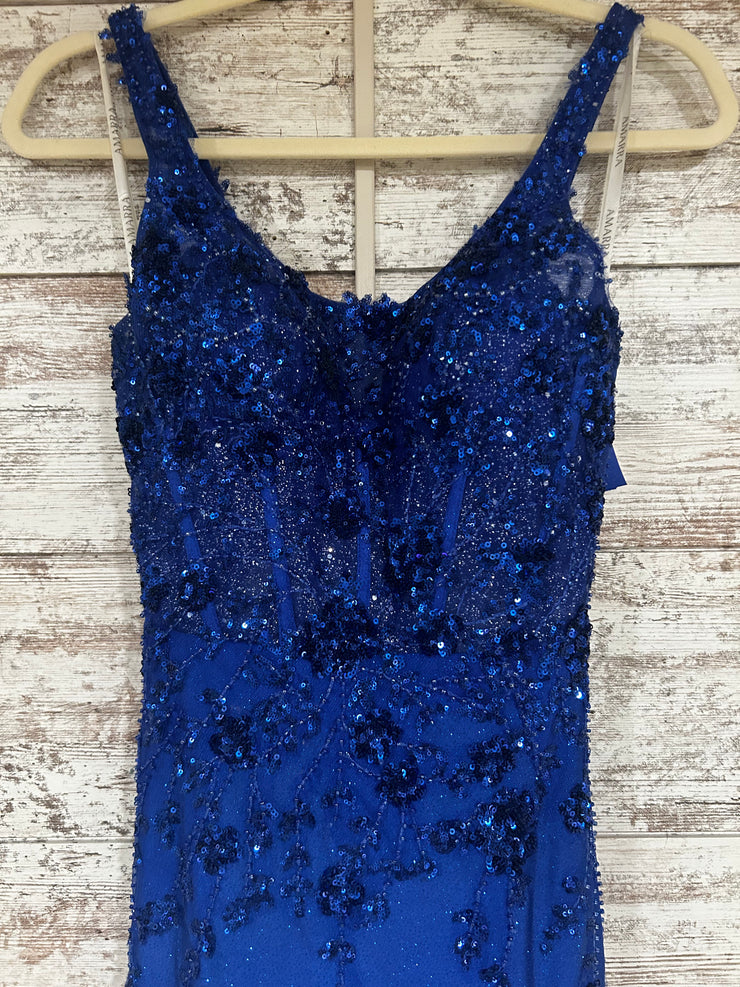 ROYAL BLUE LONG EVENING GOWN