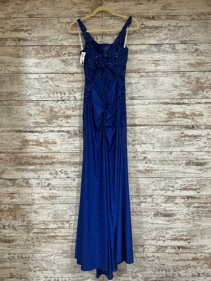 ROYAL BLUE LONG EVENING GOWN