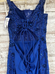 ROYAL BLUE LONG EVENING GOWN