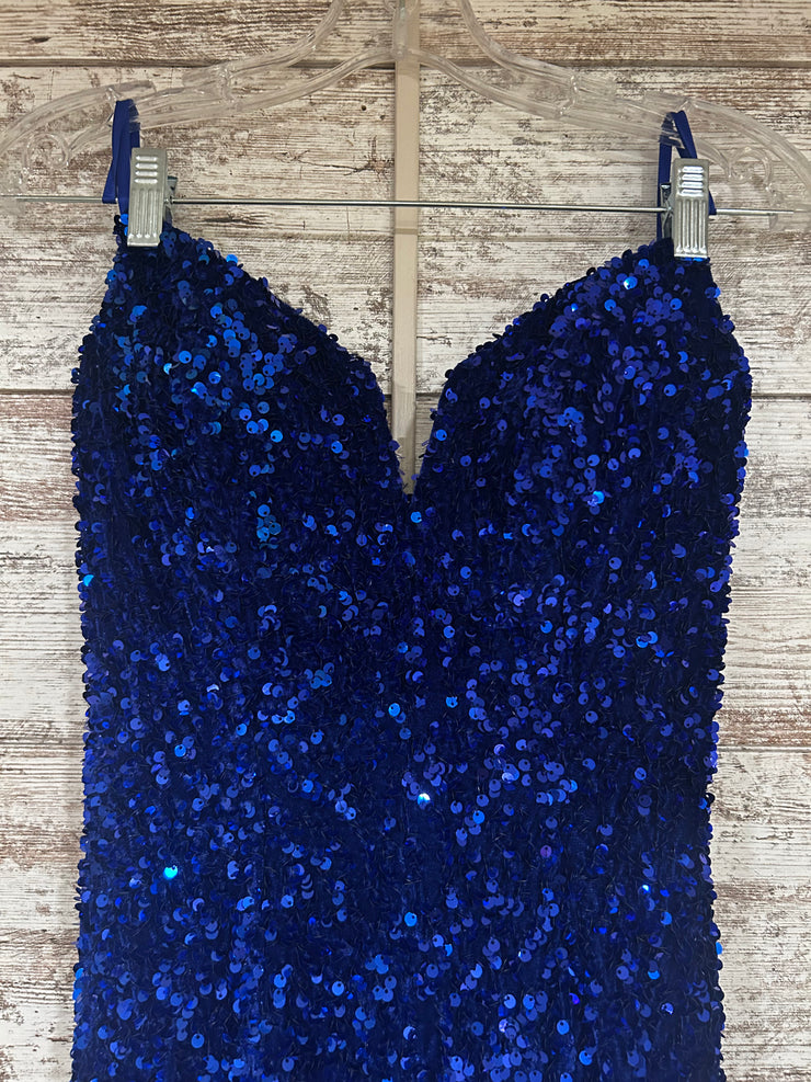 ROYAL BLUE SEQUIN MERMAID GOWN