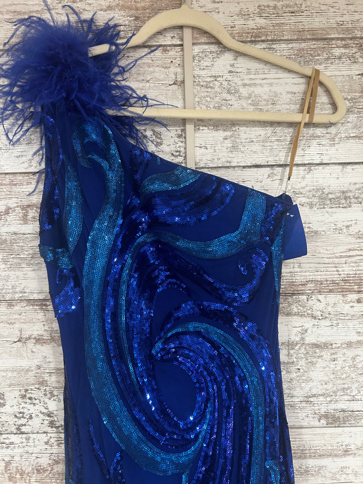 ROYAL BLUE SPARKLY LONG DRESS