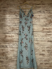BLUE SEQUIN LONG DRESS (NEW)