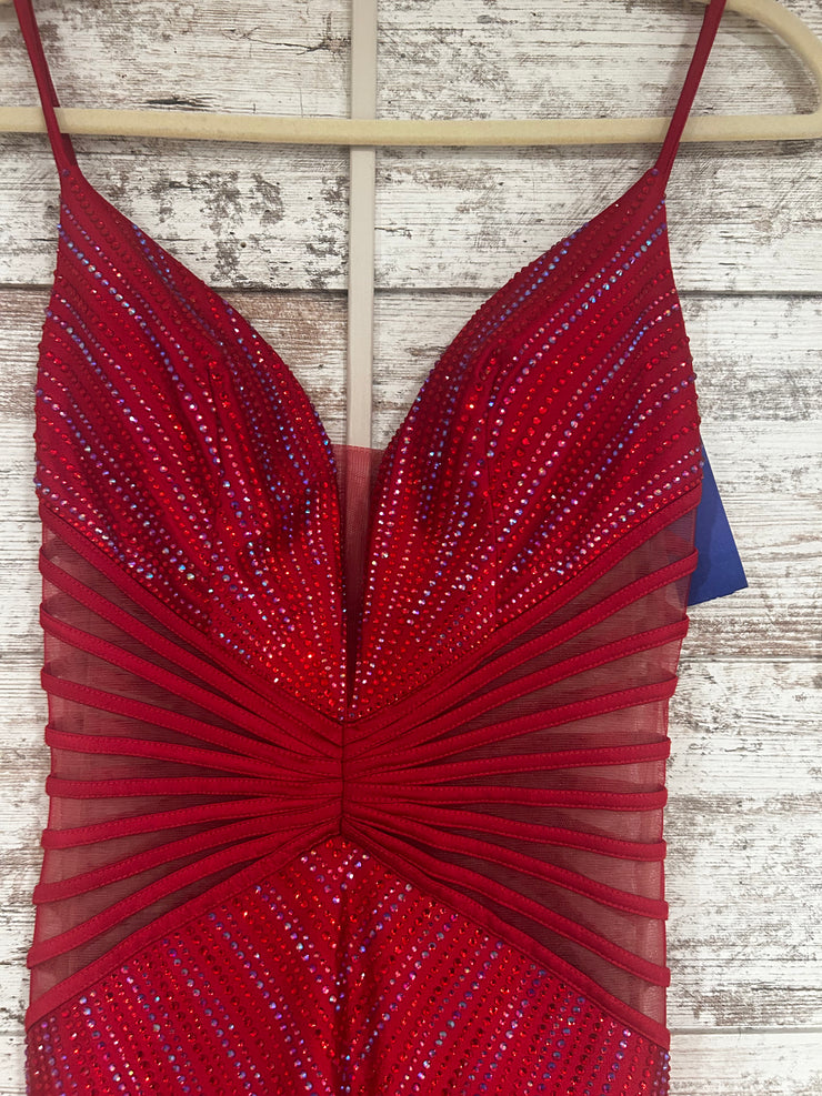 RED SPARKLY LONG DRESS $700