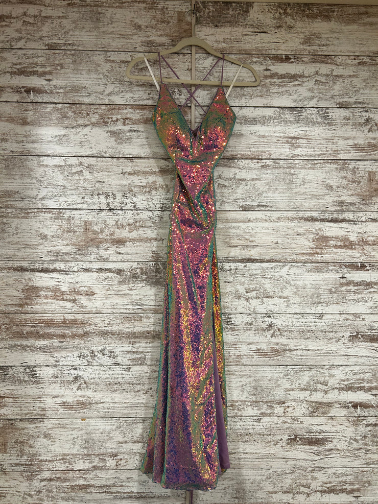 PURPLE SPARKLY LONG DRESS