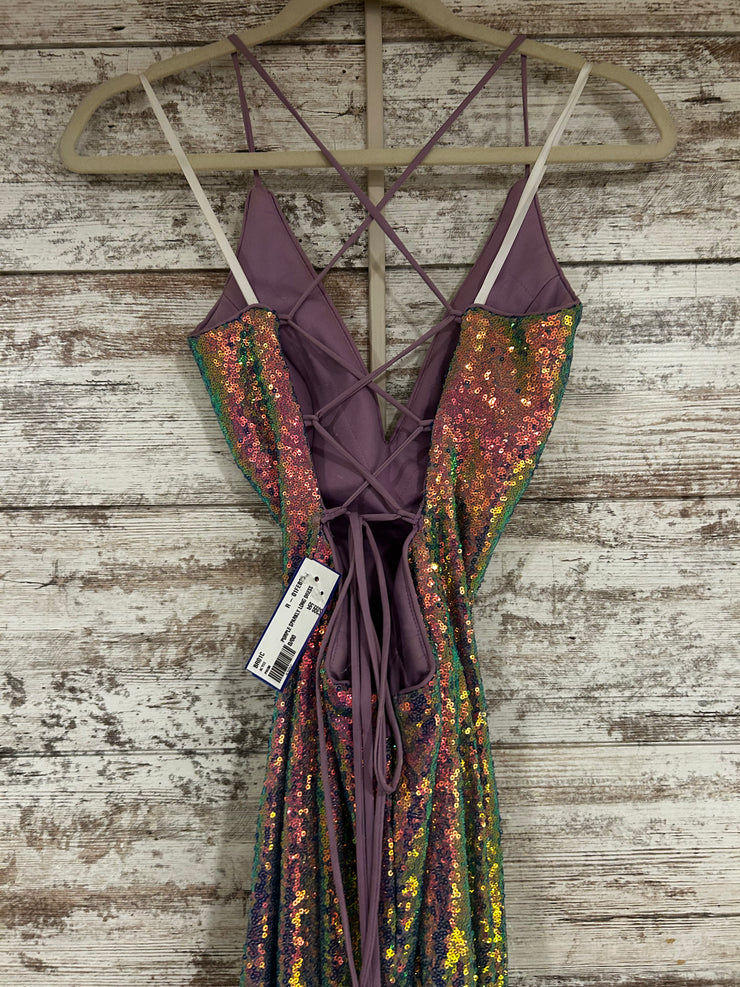 PURPLE SPARKLY LONG DRESS