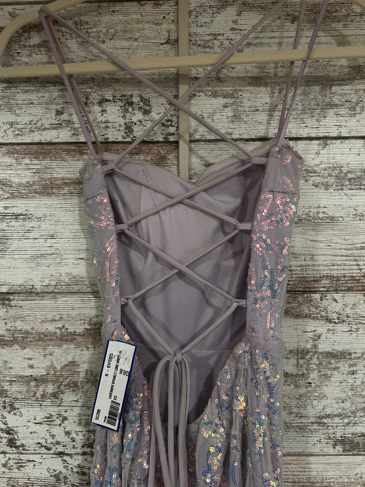 LAVENDER SPARKLY LONG DRESS