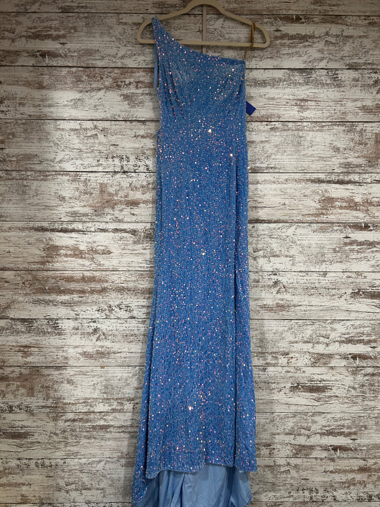 BLUE SEQUIN LONG DRESS (NEW)