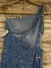 BLUE SEQUIN LONG DRESS (NEW)
