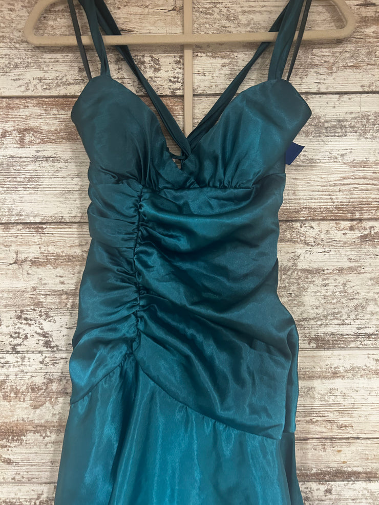 TEAL LONG EVENING GOWN (NEW)