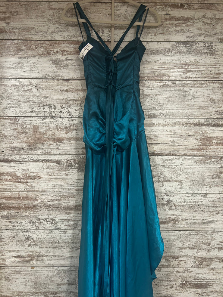 TEAL LONG EVENING GOWN (NEW)