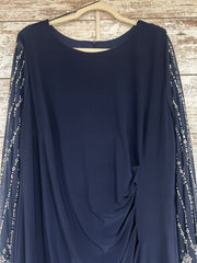 NAVY LONG EVENING GOWN (NEW)
