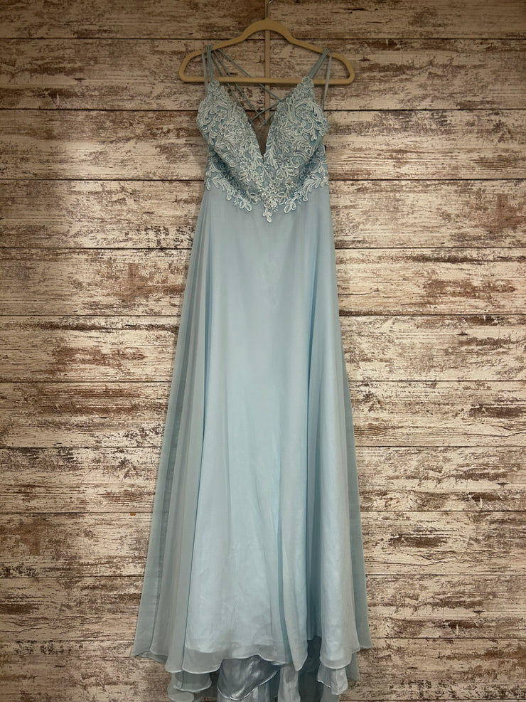 BLUE FLOWY LONG DRESS (NEW)