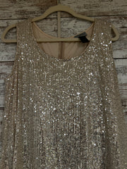 GOLD SEQUIN TOP LONG DRESS-NEW