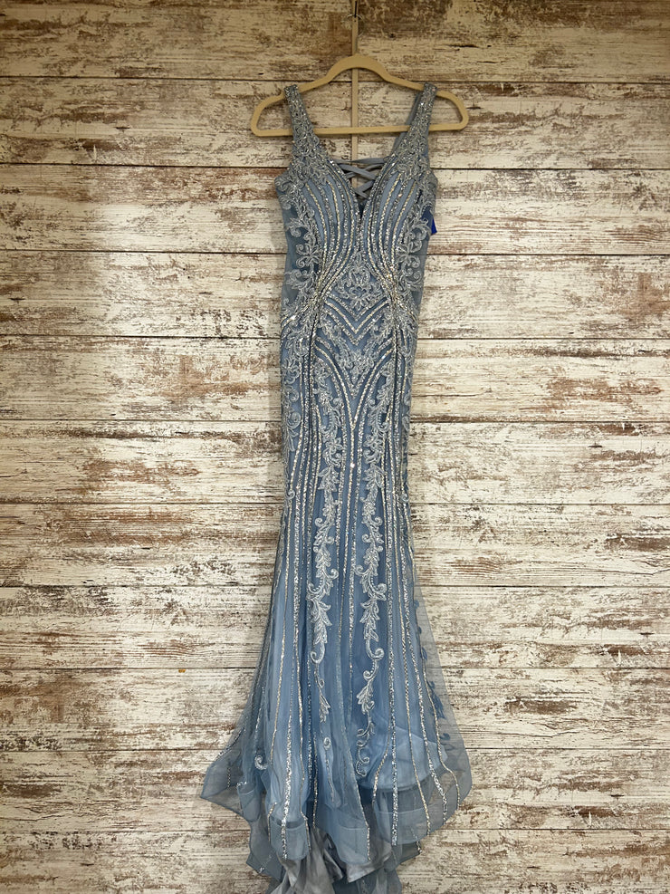 BLUE SPARKLY LONG DRESS