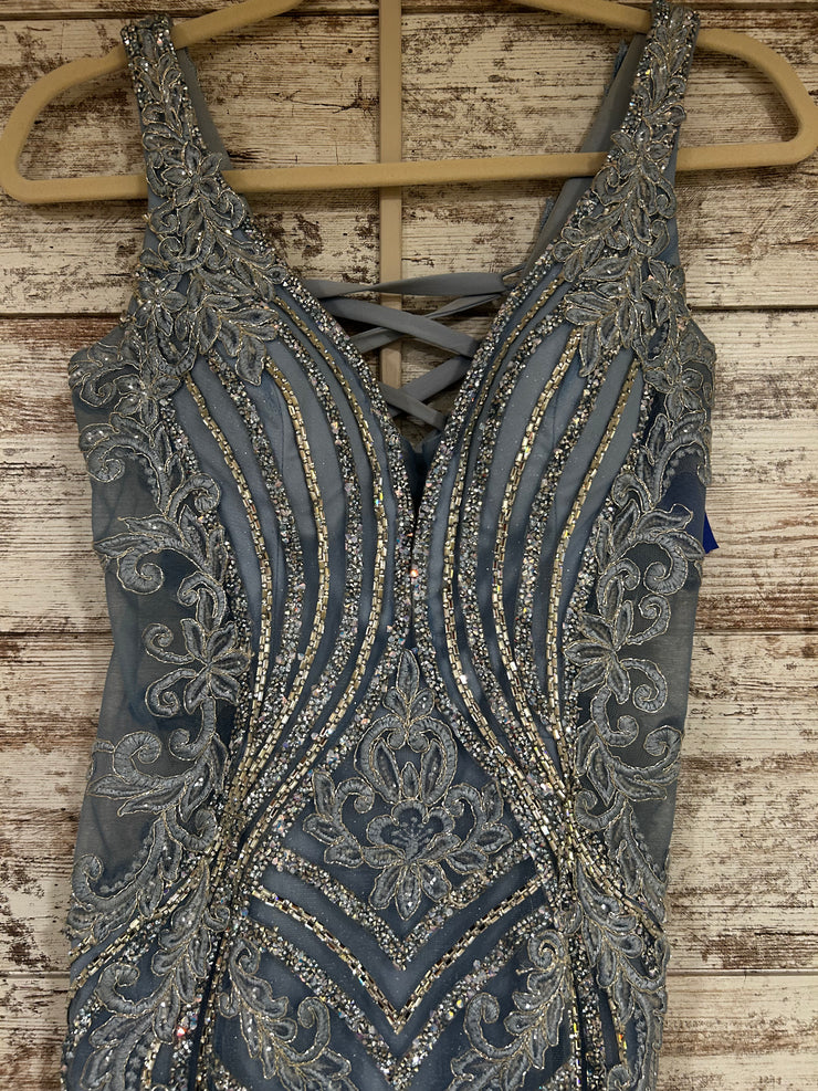 BLUE SPARKLY LONG DRESS