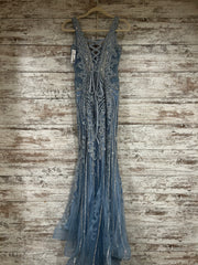 BLUE SPARKLY LONG DRESS