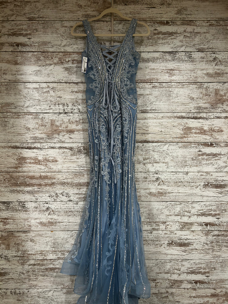 BLUE SPARKLY LONG DRESS