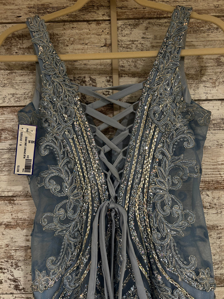 BLUE SPARKLY LONG DRESS