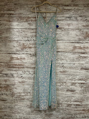 BLUE FULL SEQUIN LONG DRESS