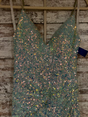 BLUE FULL SEQUIN LONG DRESS