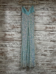 BLUE FULL SEQUIN LONG DRESS